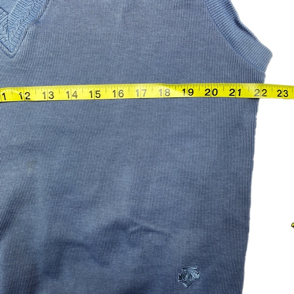 Light Blue * Men’s Descente Vintage Golf Collection V-Neck Vest - Sz L - Picture 2 of 4